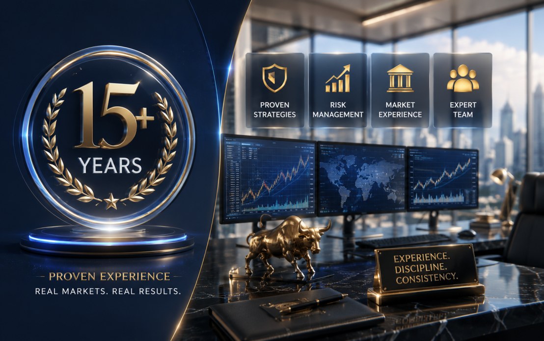 15 years experienced forex trading team at fxTsignals.com — senior analysts managing client accounts
