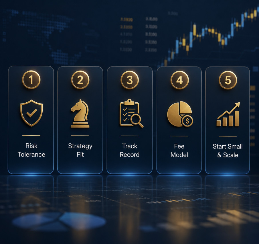 Forex trader analyzing currency hedge fund charts before making investment decisions