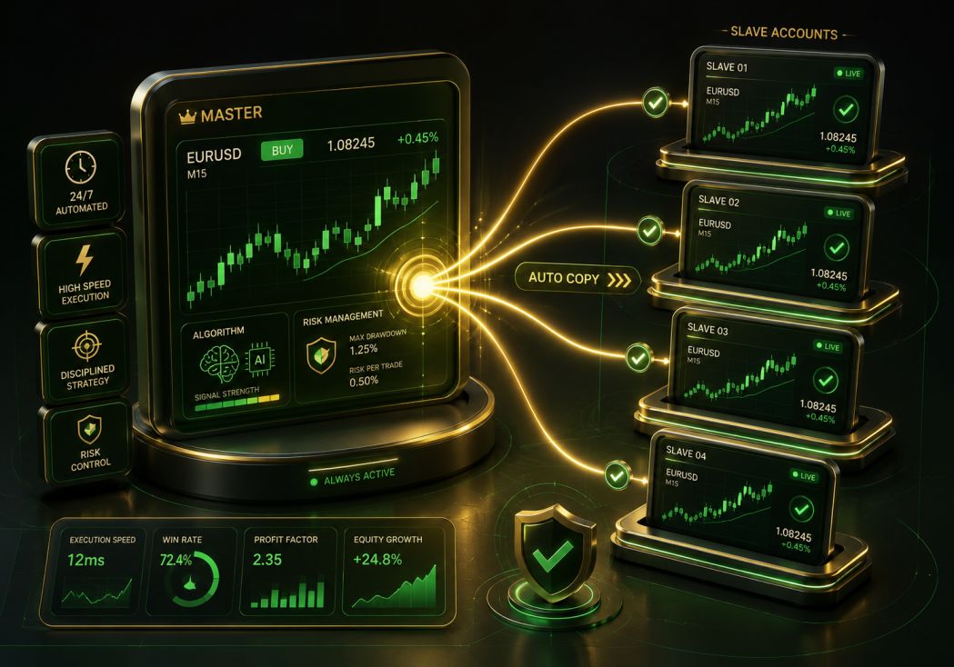 Algorithmic Trading — Automated Forex Systems executing high-speed currency trades