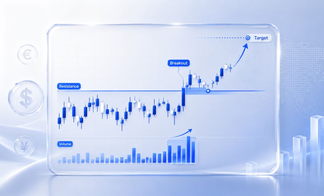 Breakout trading strategy with volume confirmation — fxTsignals.com