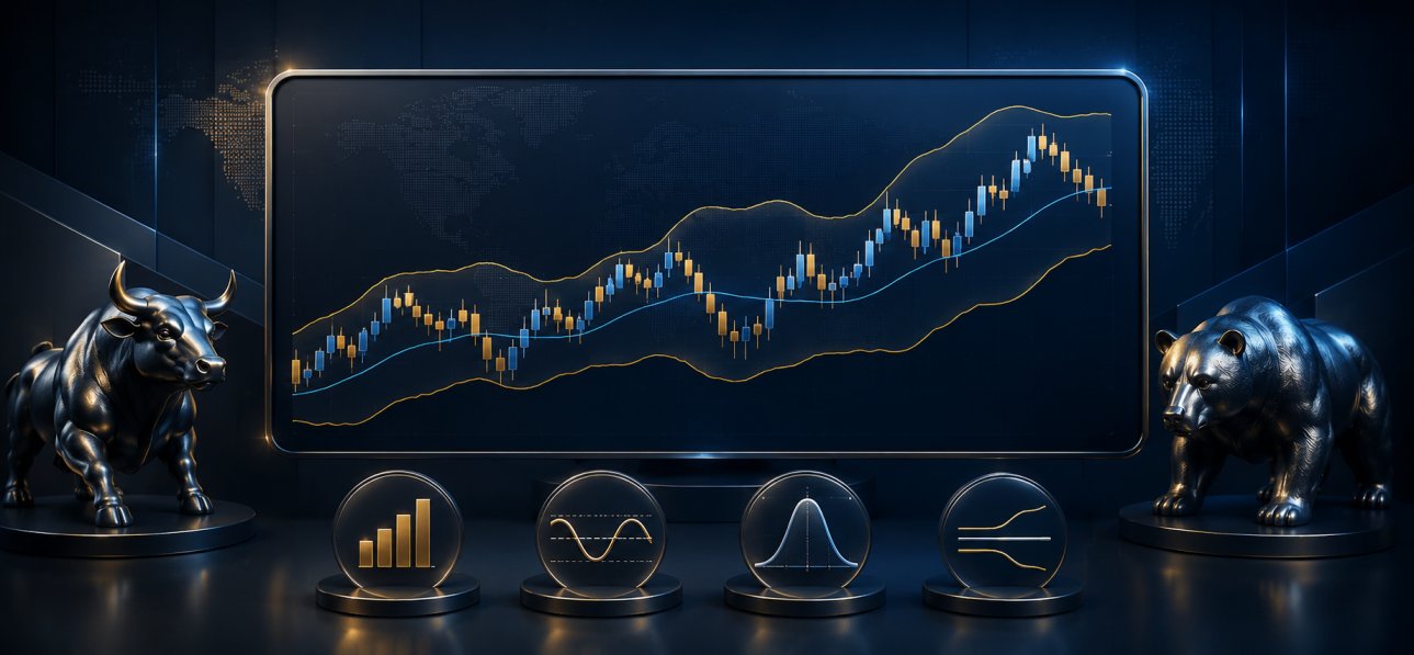 Bollinger Bands Volatility Strategy on Forex Chart showing squeeze and breakout patterns