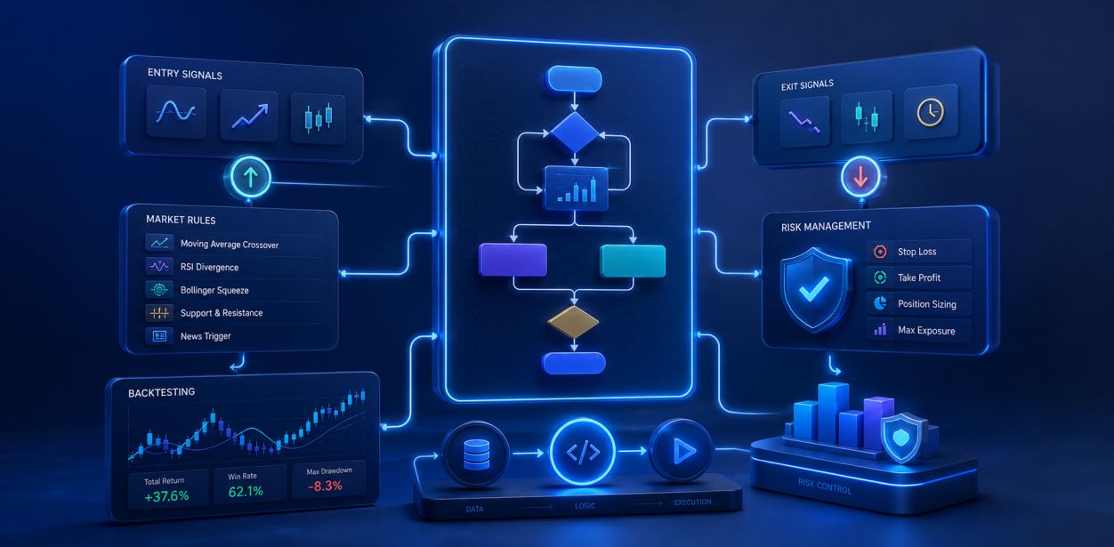 Designing entry and exit signal logic for a forex algorithm