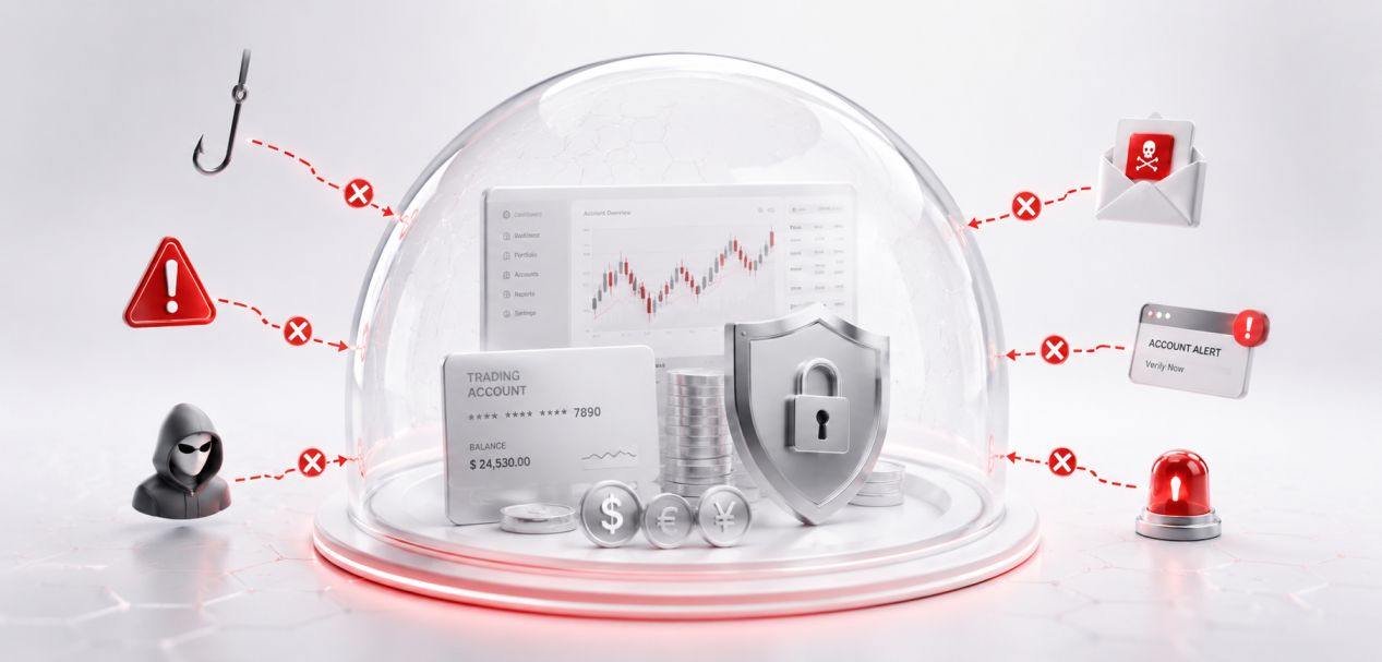 Forex account management scam warning concept — red flags and investor protection