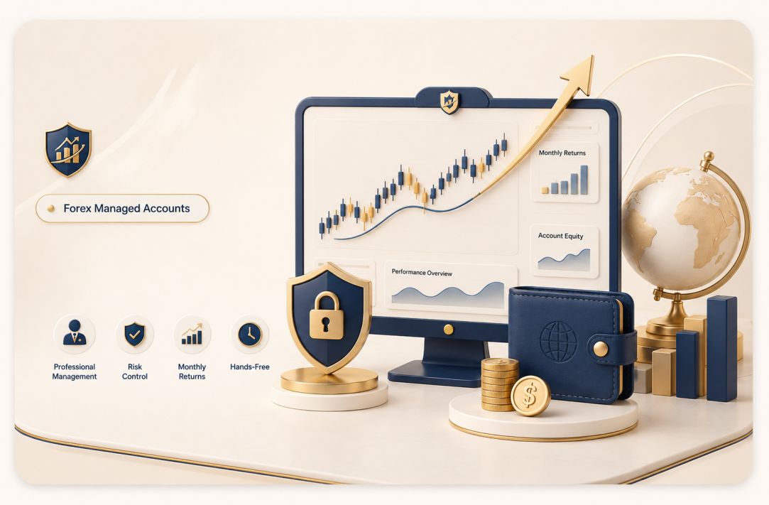 Investor growing forex wealth with a managed account
