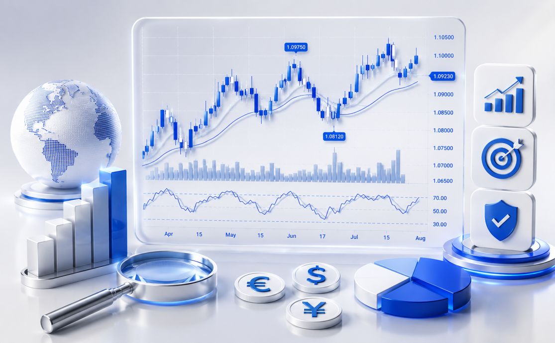 Forex Market Charts Showing Volatility and Price Action