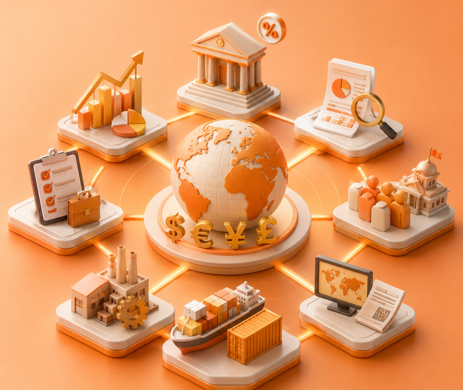 Economic calendar and global news dashboard used for fundamental forex analysis
