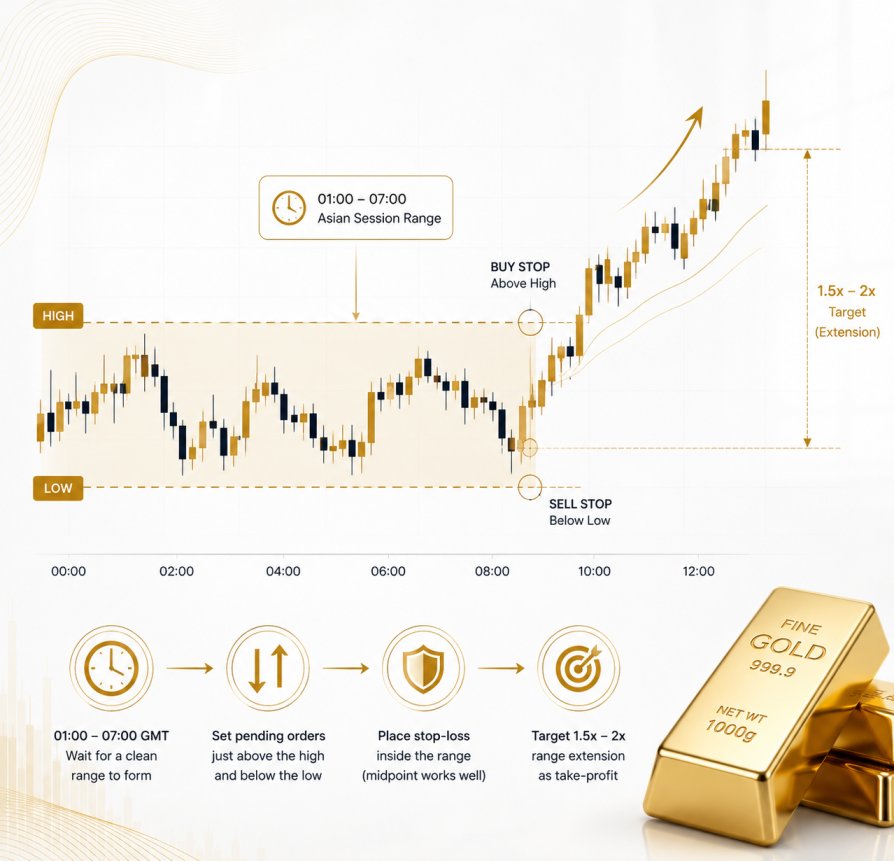 XAUUSD Asian breakout scalping strategy gold intraday