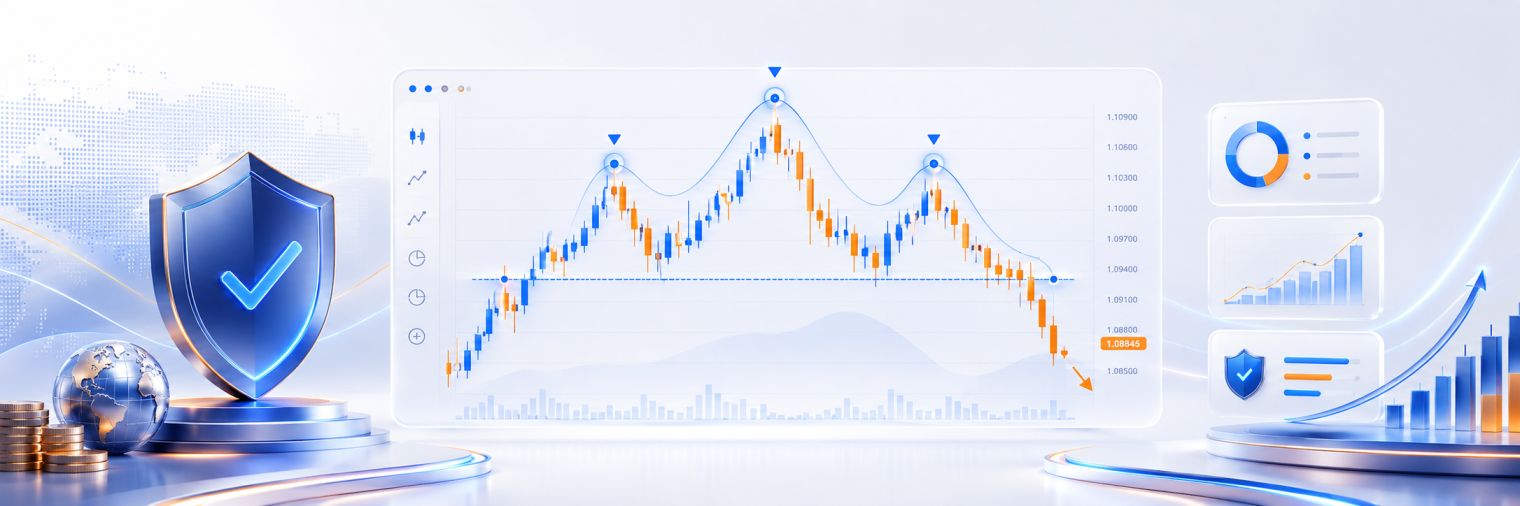 Head and shoulders chart pattern on Forex price chart — one of the most reliable reversal signals in technical analysis