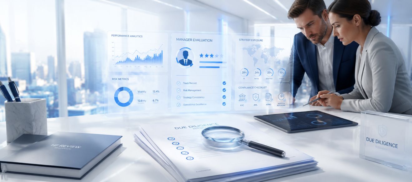 Hedge fund due diligence overview — forex traders analyzing market data