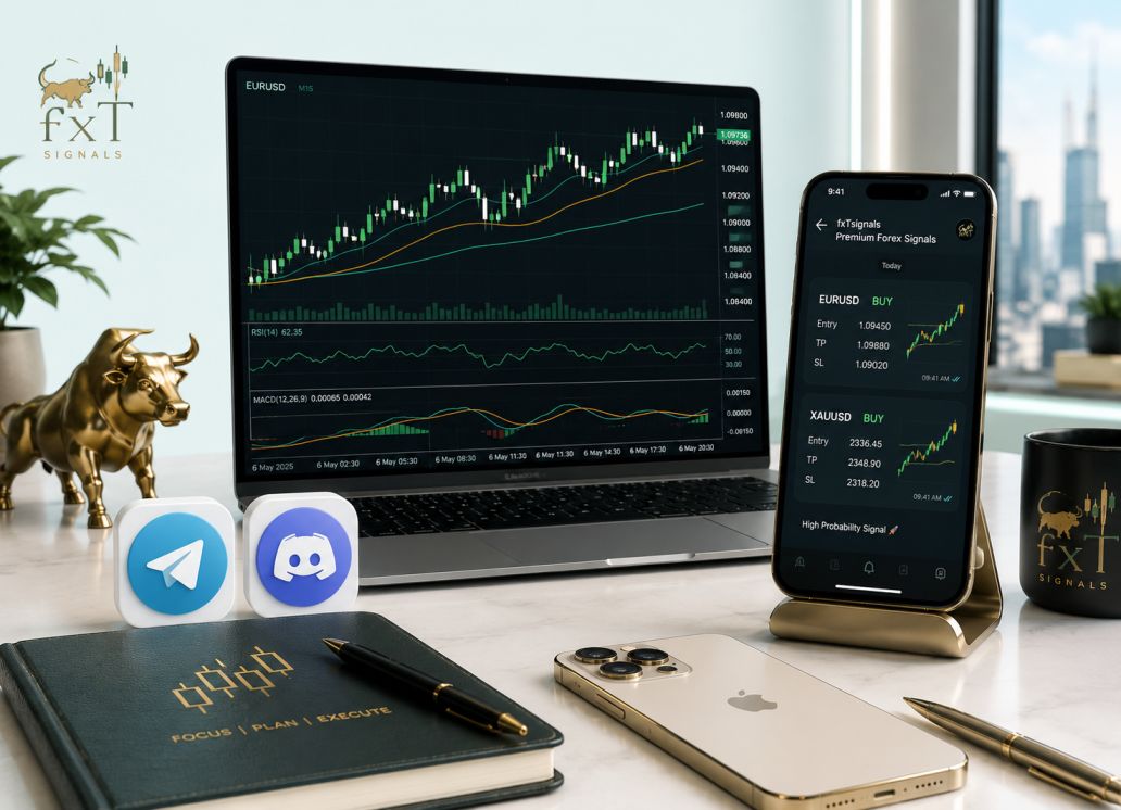 How to choose profitable forex signals — trading dashboard showing currency pairs, signals, and profit targets on screen