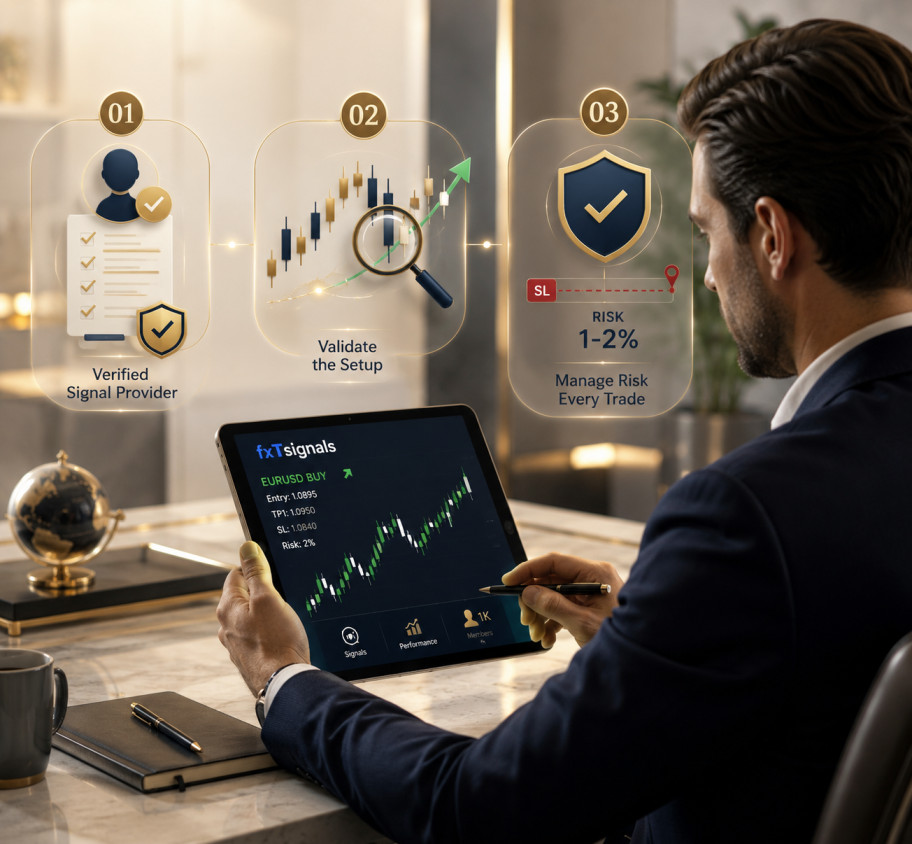 Trader placing forex trades using signal alerts on mobile device — speed and precision on any device