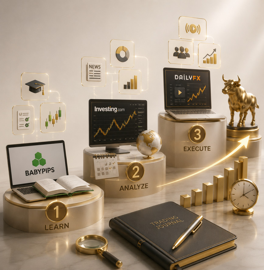 Structured forex learning plan — how to use Investing.com BabyPips and DailyFX like a professional trader
