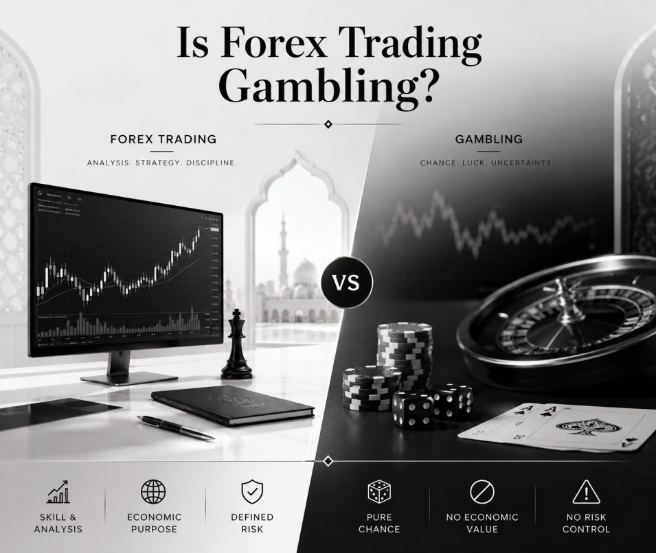 Comparison between forex trading analysis and gambling — key differences