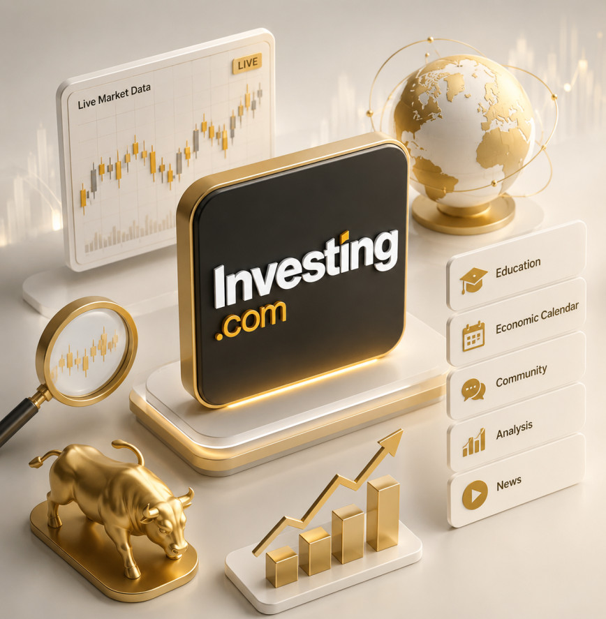 Investing.com logo — forex education and market data platform