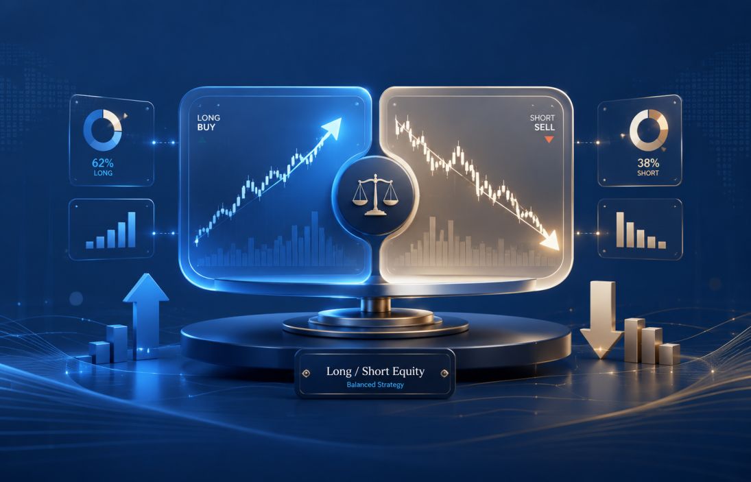 Long Short Equity Strategy chart showing paired currency hedge positions