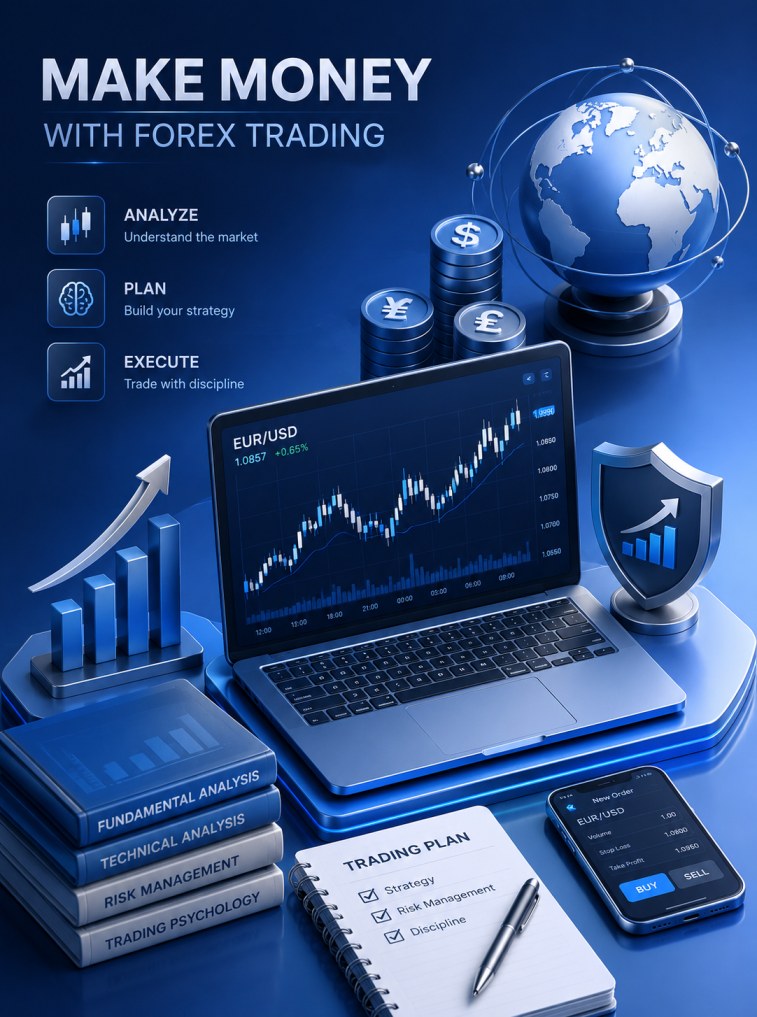 Forex trading charts and currency exchange on screen