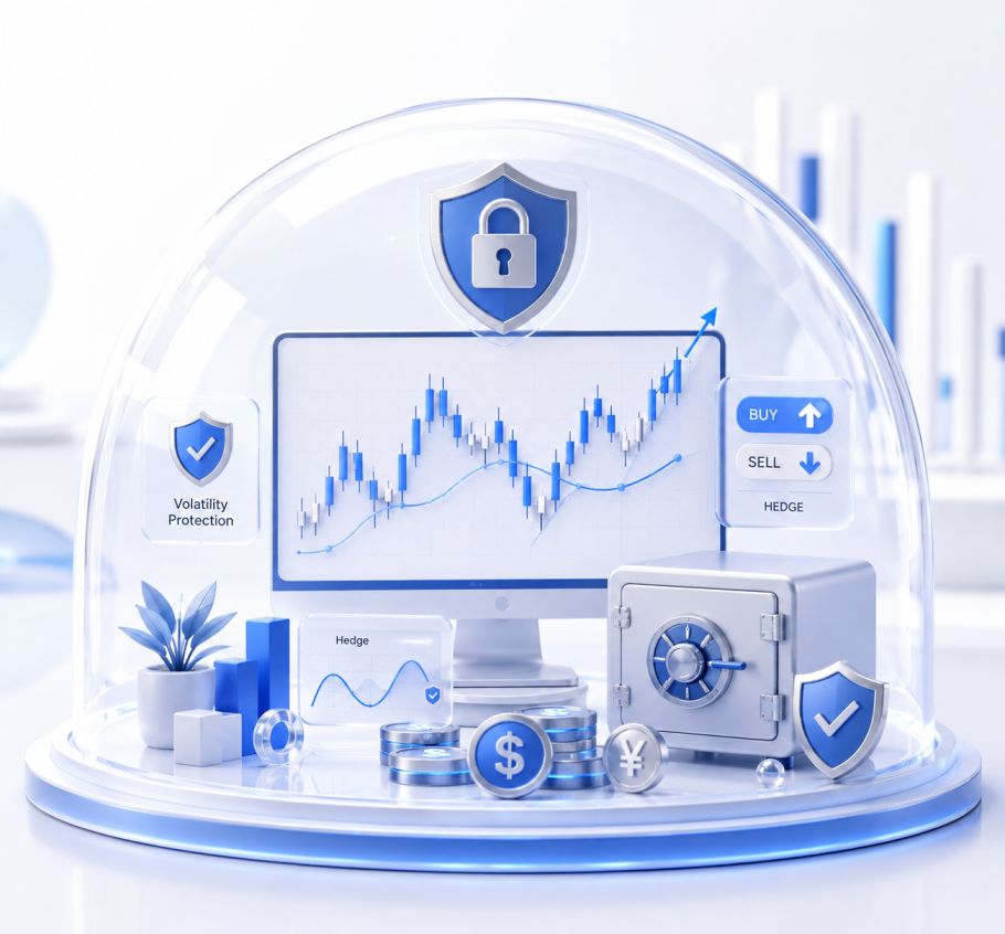 Market volatility protection through hedge trading