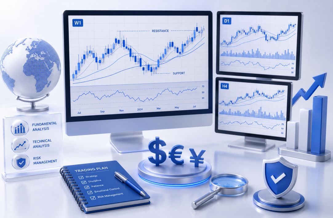 Multi-Timeframe Forex Analysis Combining Fundamental and Technical Strategy
