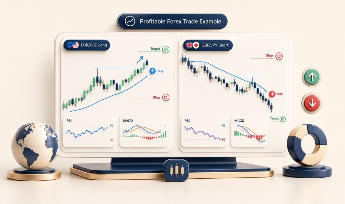 Profitable Forex Trade Example — Technical Analysis
