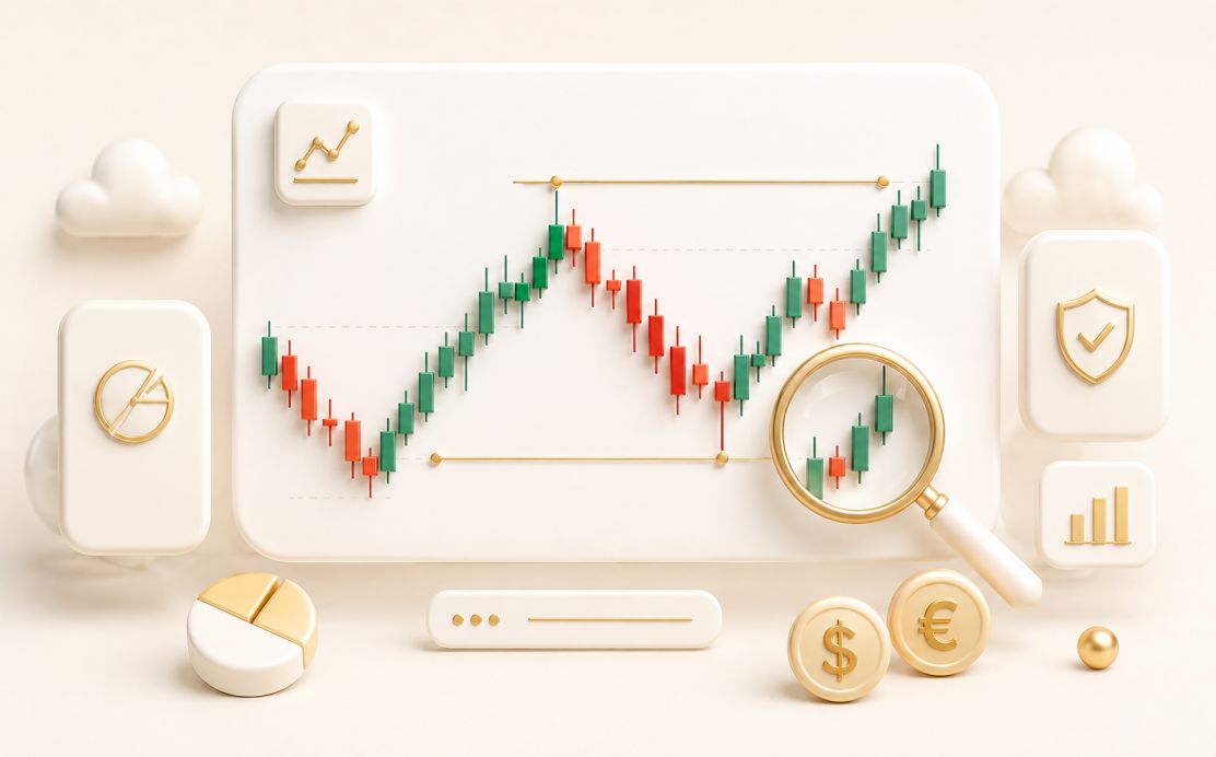 Pure price action forex candlestick chart without indicators showing clean market structure