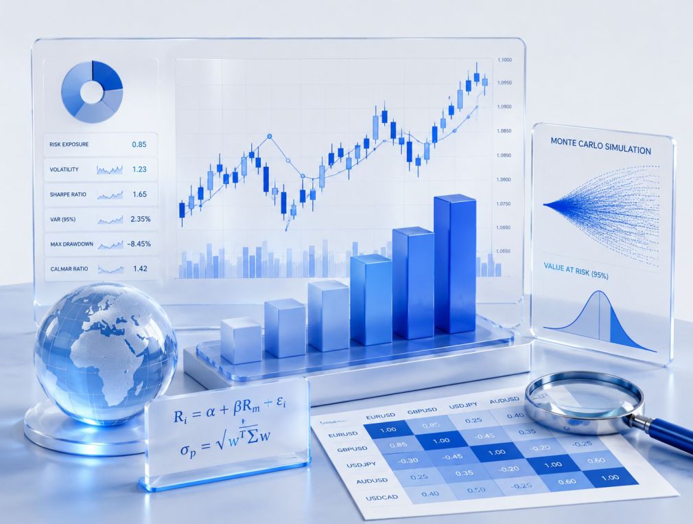 Quantitative Analysis Charts and Risk Models used in hedge fund forex risk management