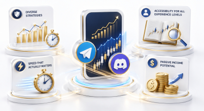 Trader benefiting from copy trading strategy on Telegram with growing portfolio