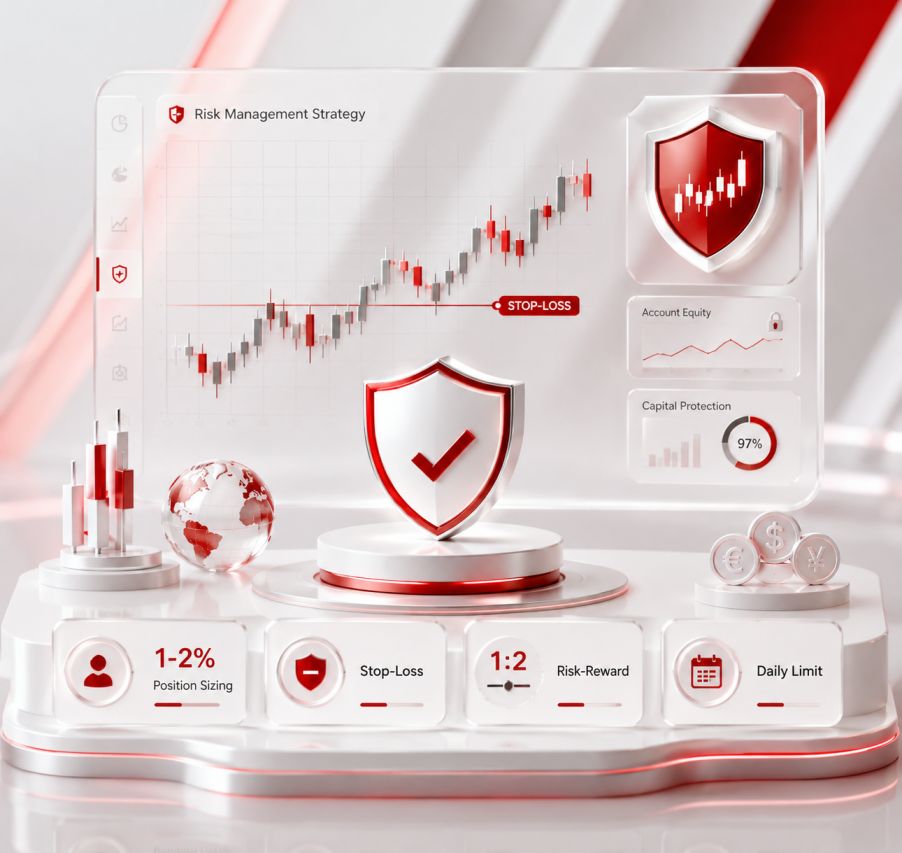 Risk management strategy for forex traders — position sizing and stop-loss framework