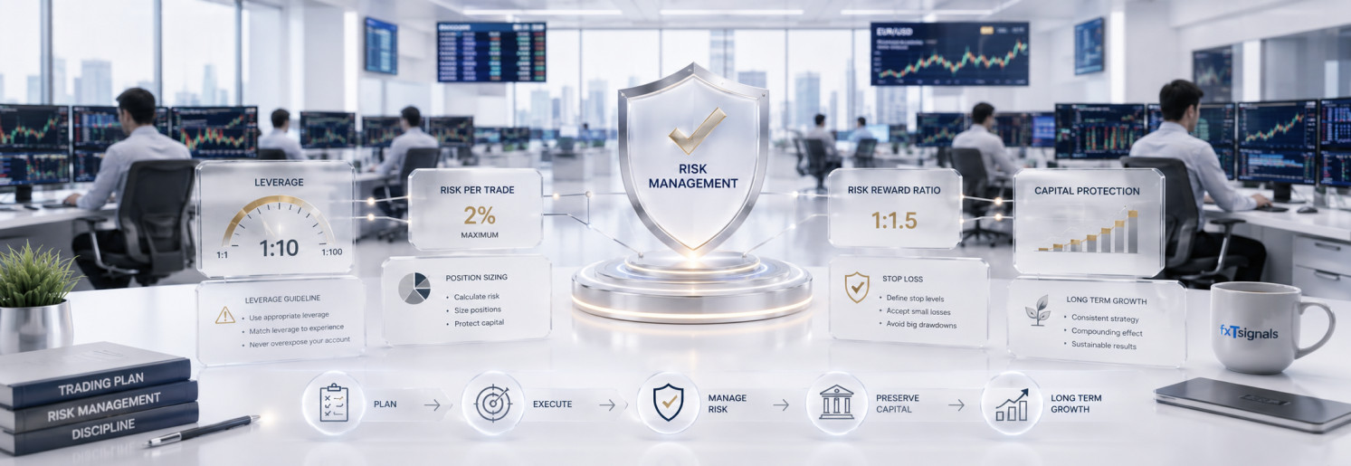 Successful forex trader reviewing performance metrics and risk management results on trading dashboard with consistent profit curve