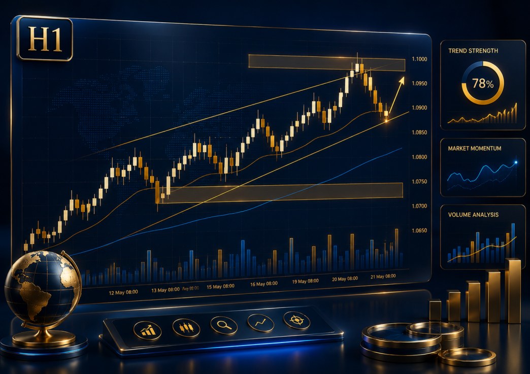 Swing trade setup hourly chart