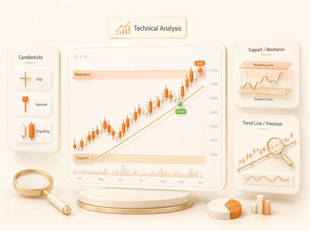 Technical analysis for identifying forex entry and exit points with precision