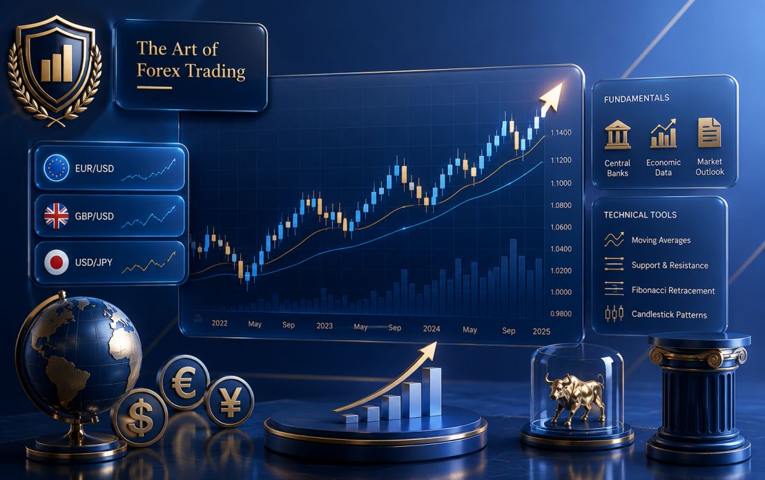 Long-term position trading chart showing trend analysis and entry points