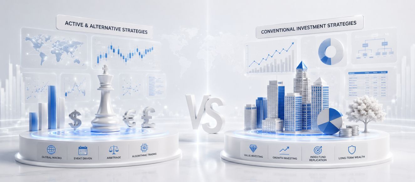 Trading strategies comparison — hedge fund vs investment management