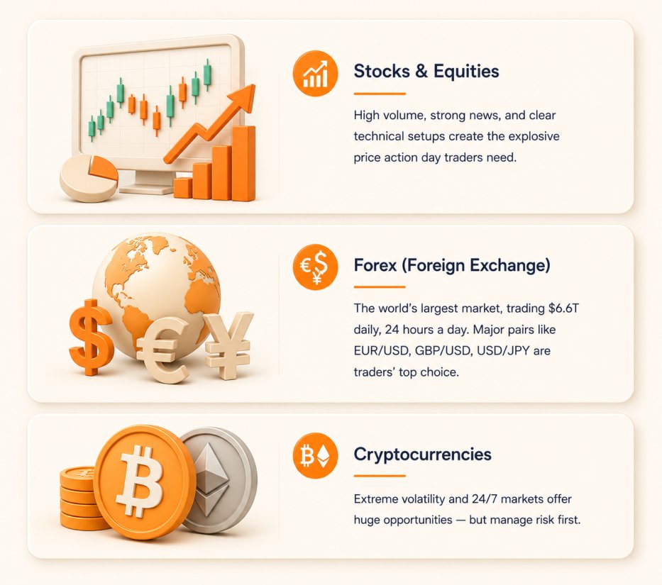 Types of securities for day traders: stocks, forex, crypto currencies