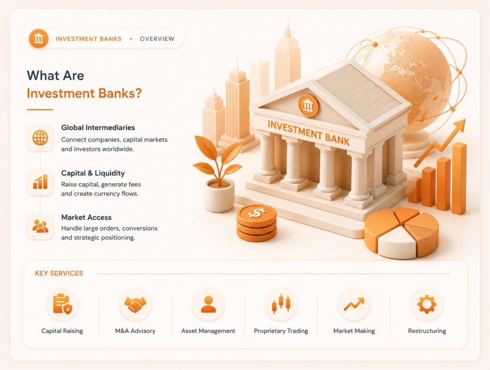 Investment bank trading floor and capital markets operations