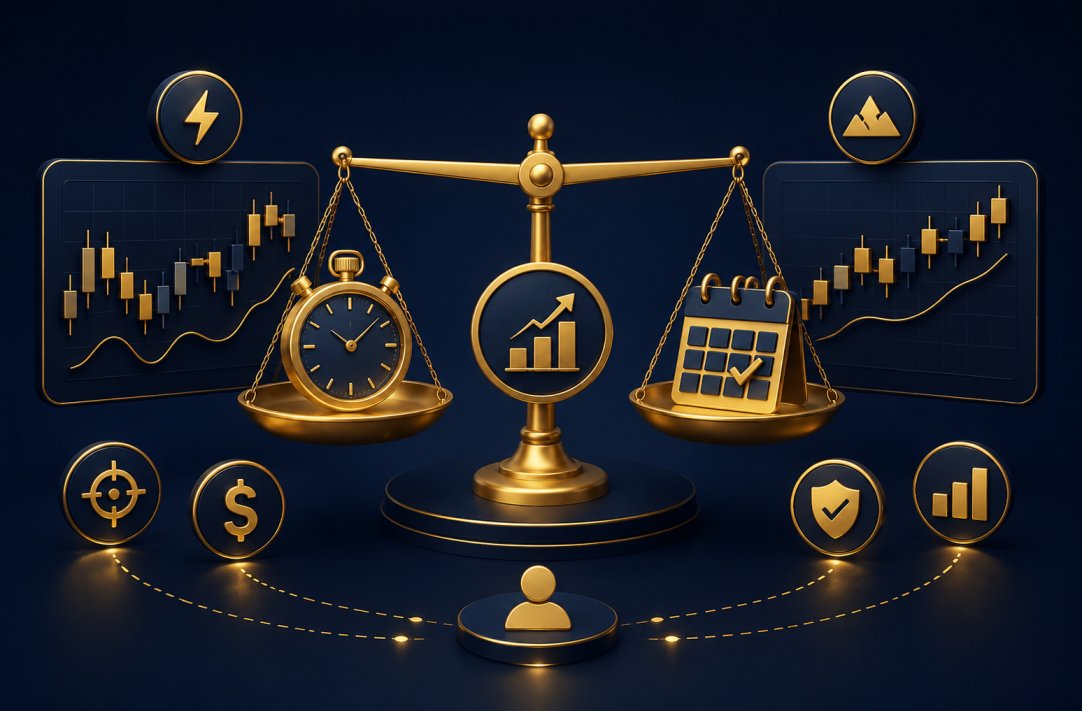 Forex trader analyzing charts on multiple screens for strategy selection