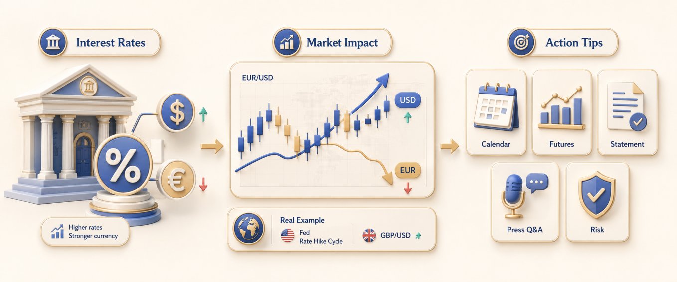 Forex market balance weighing global currencies and economic factors against central bank policy