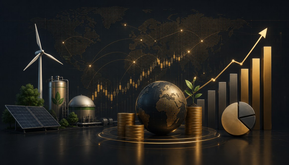 Private equity investment — clean energy and sustainable finance portfolio growth