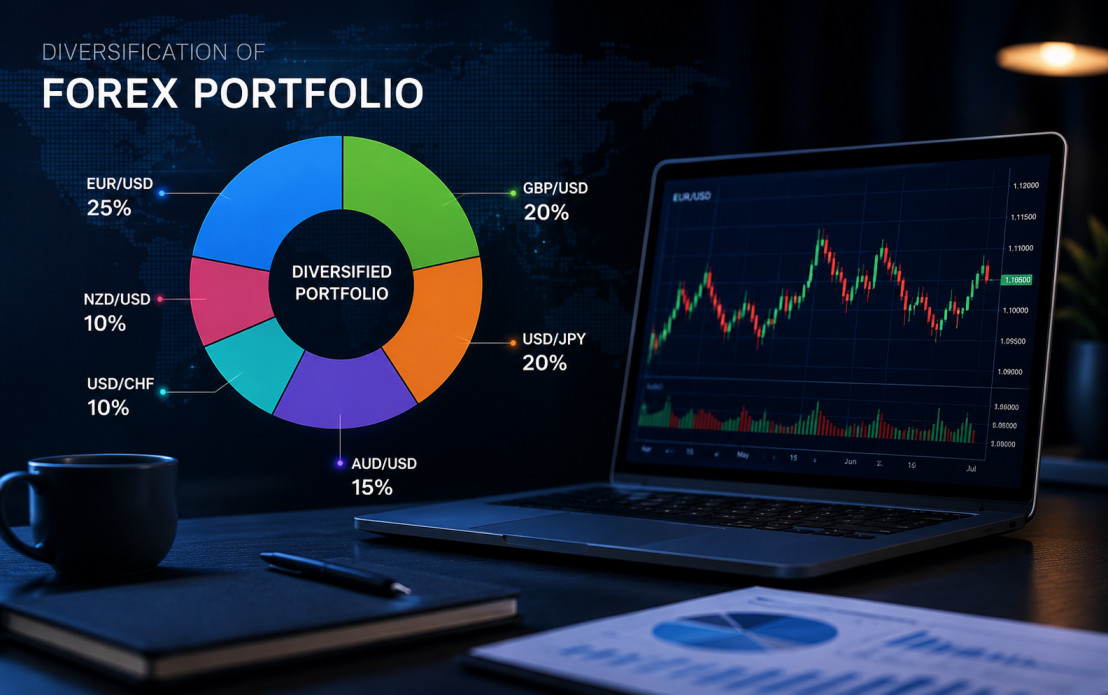 Diversification of a forex trading portfolio
