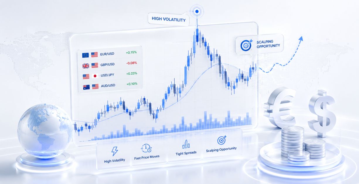 Forex market volatility creating scalping opportunity