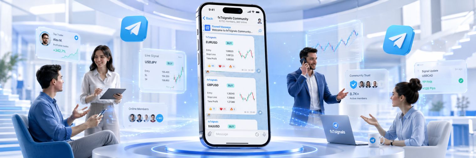 The fxTsignals community on Telegram — real traders, real signals, real results