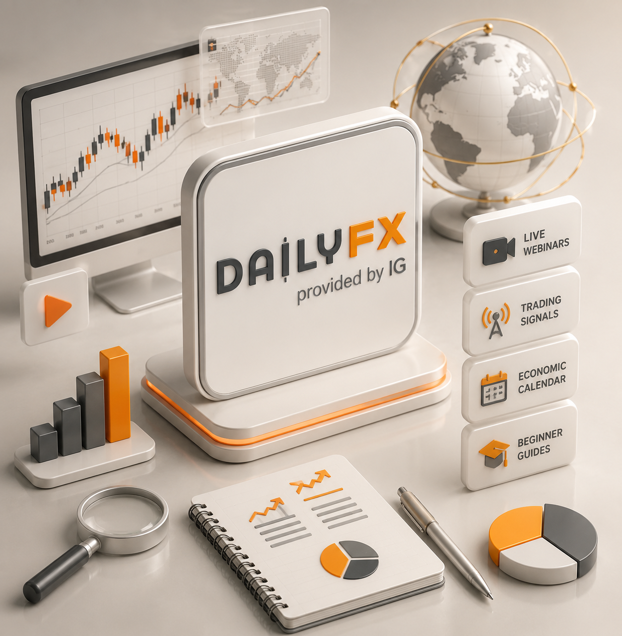 DailyFX logo — professional market analysis webinars and trading signals