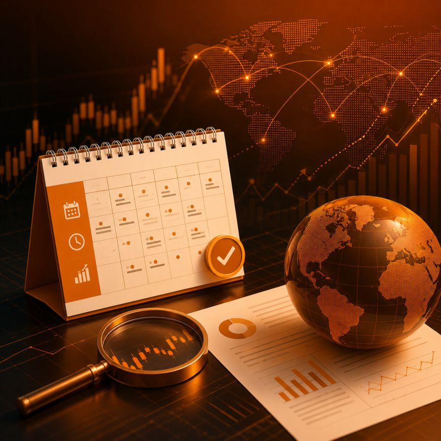 Risk management dial positioned between minimum and maximum settings — representing controlled forex trading position sizing