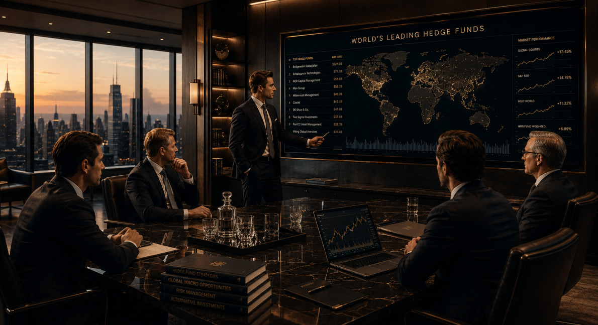 Institutional trading floor showing global financial markets activity